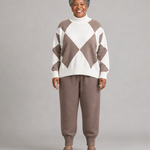 Zephyra | Argyle-neule ja jogging-housut