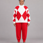 Zephyra | Argyle-neule ja jogging-housut