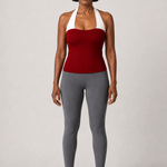 Annalise | Niskaan solmittava bandeau, kiertotoppi ja shortsit