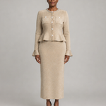Magnolia | Kimaltava peplum-kaksiosainen kristalliyksityiskohdin