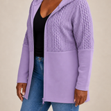 Shelia | Palmikkoneuleinen hupullinen takki
