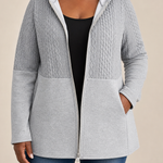 Shelia | Palmikkoneuleinen hupullinen takki