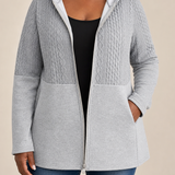Shelia | Palmikkoneuleinen hupullinen takki
