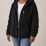 Lisa | Pintakuvioitu fleece-vetoketjutakki