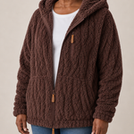Lisa | Pintakuvioitu fleece-vetoketjutakki