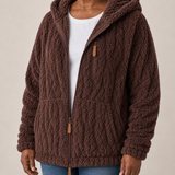 Lisa | Pintakuvioitu fleece-vetoketjutakki