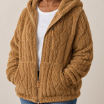 Lisa | Pintakuvioitu fleece-vetoketjutakki