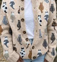 Beige neuletakki