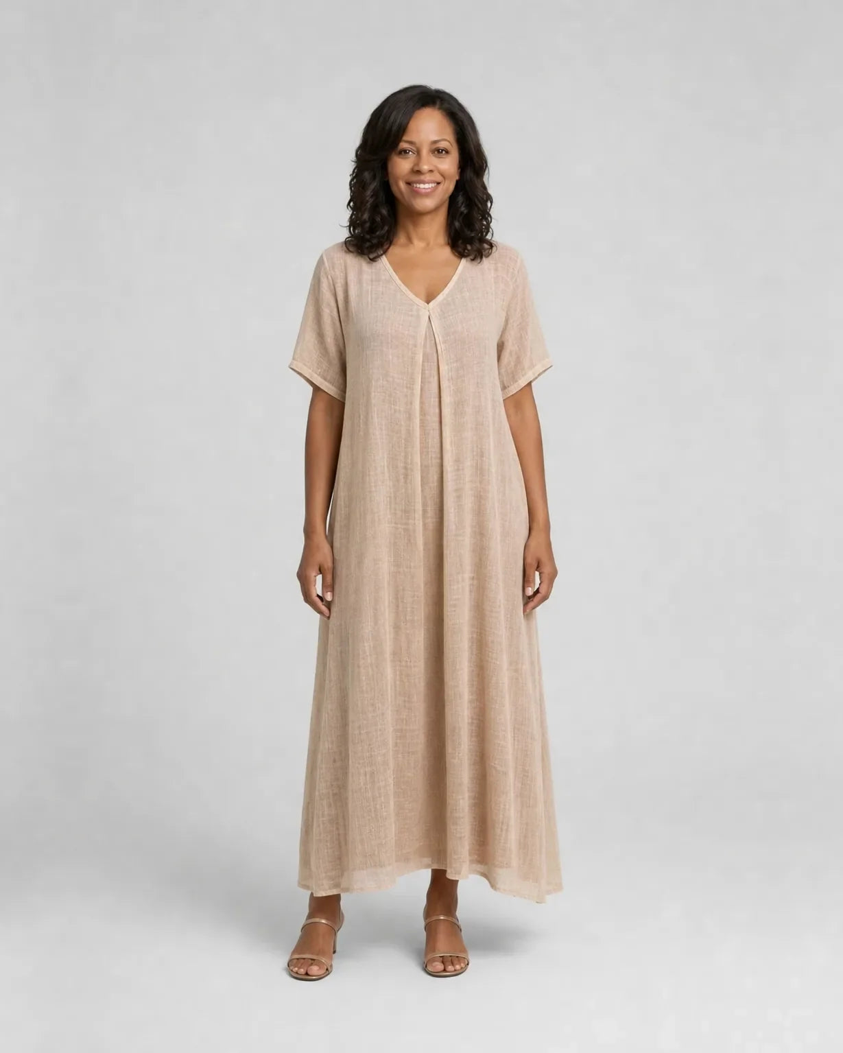 Imani | Väljä V-kauluksinen mekko