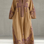 Ondine | Vintage-henkinen kirjailtu kaftaanimekko