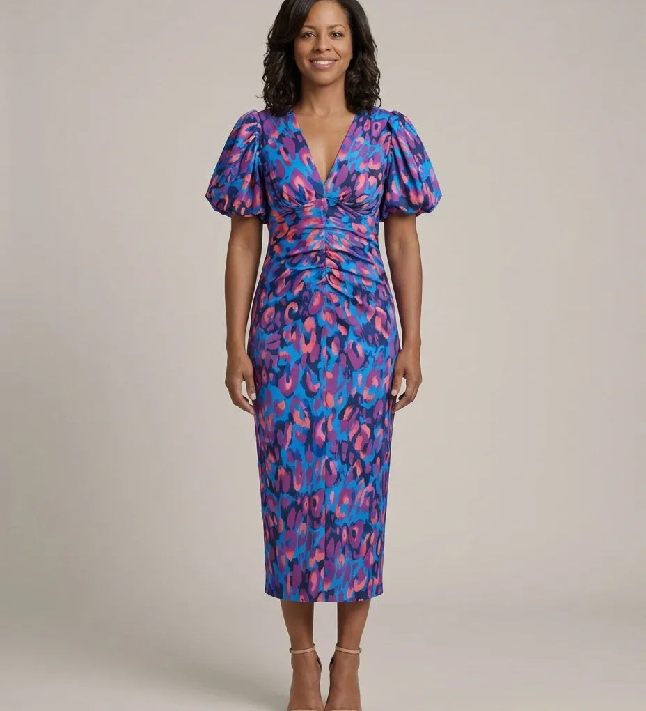 Lydia | Eloisa laskostettu midimekko