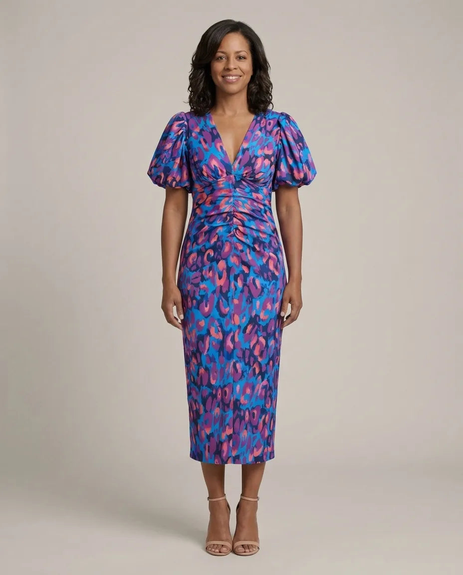 Lydia | Eloisa laskostettu midimekko