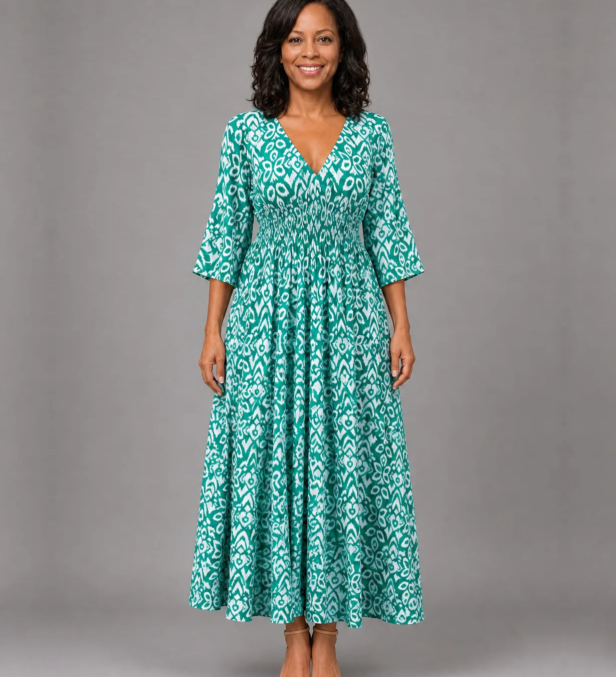 Althea | Boheemi laskeutuva midimekko