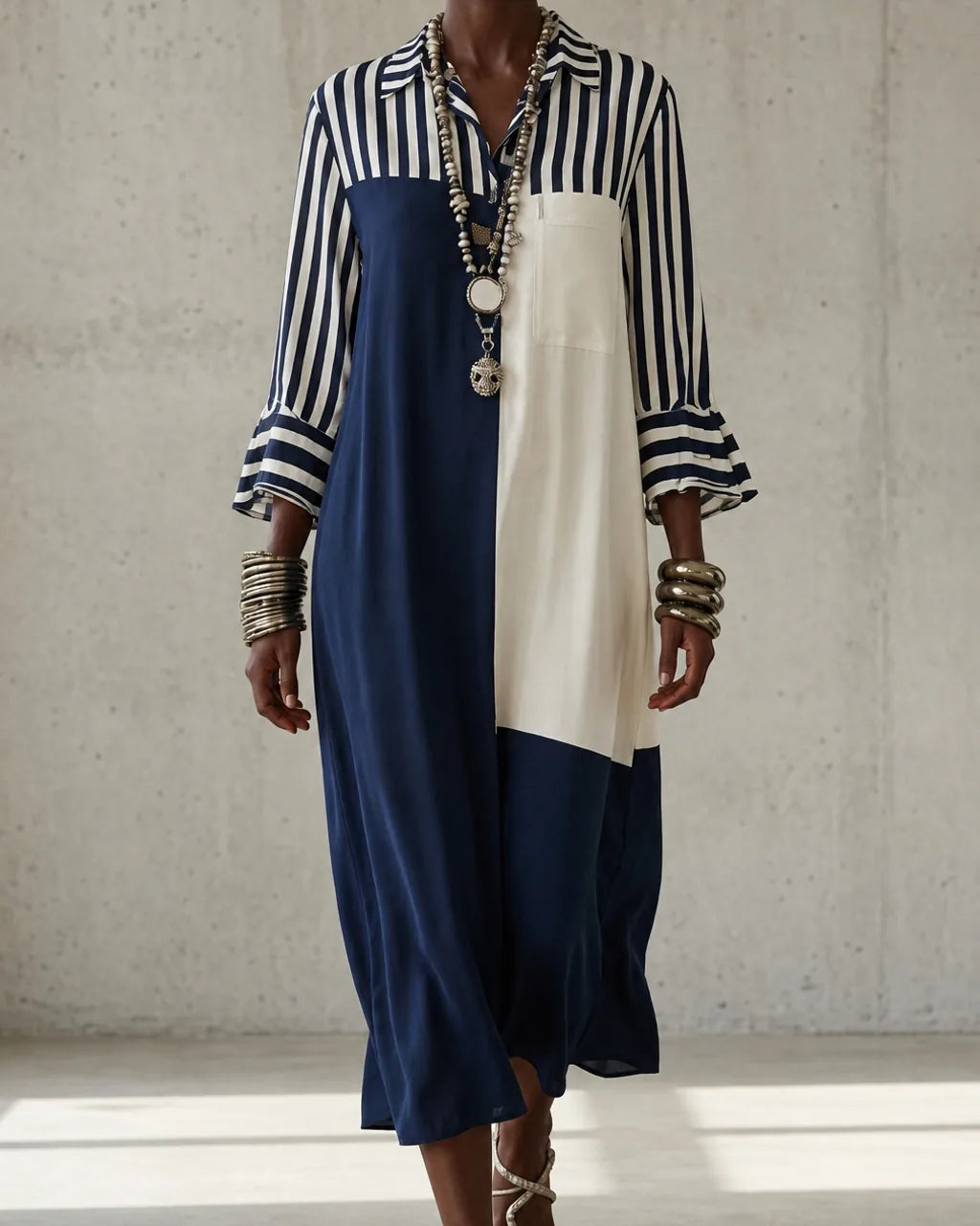 Seraphine | Vintage-henkinen kirjailtu maksimekko