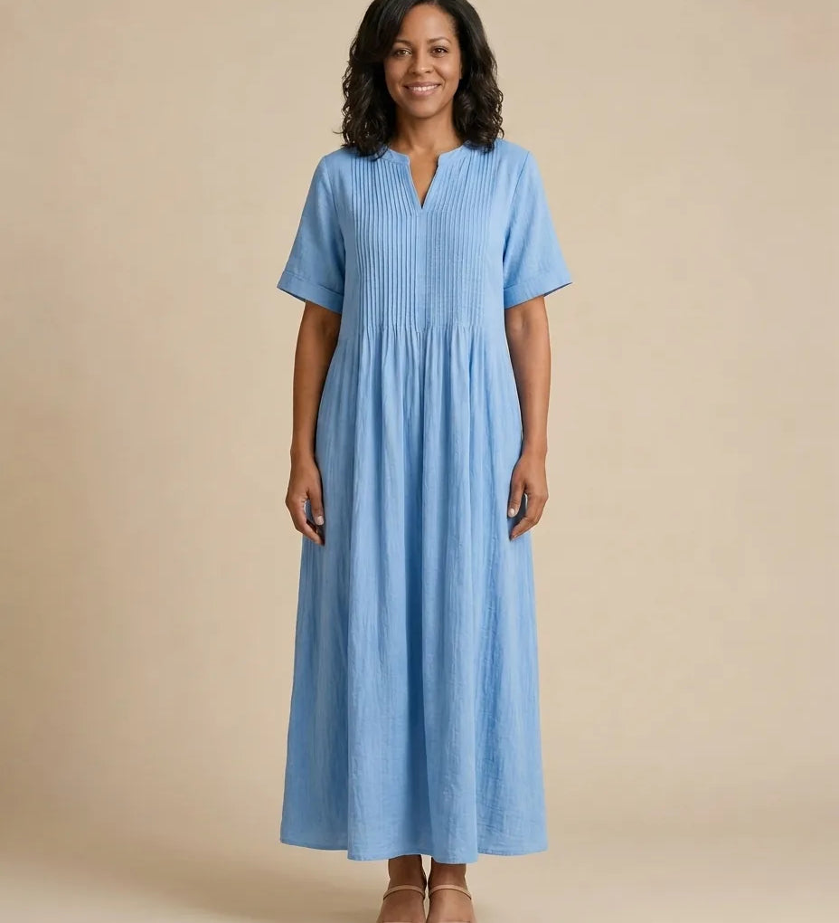 Nathalia | Laskostettu mekko