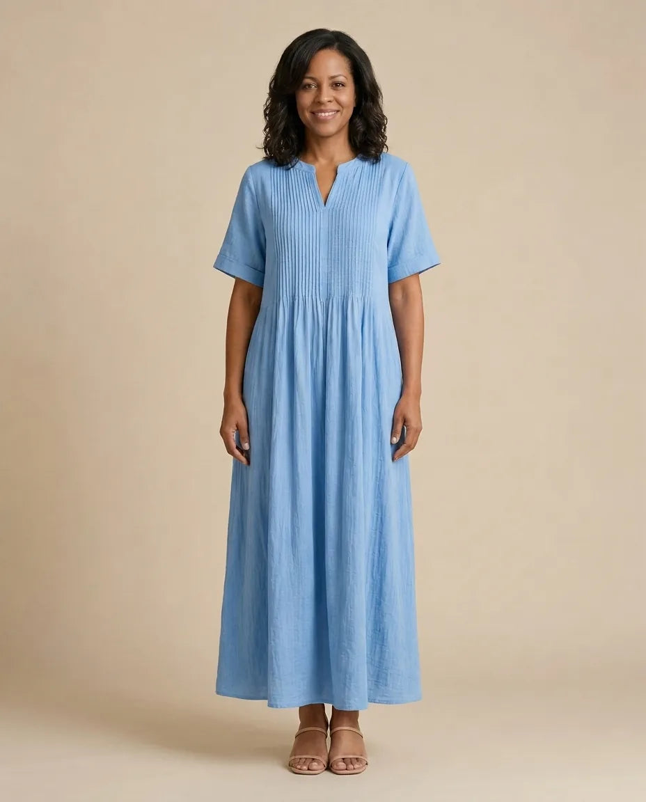 Nathalia | Laskostettu mekko