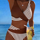 Jada | Raidallinen ristikkäinen bikini
