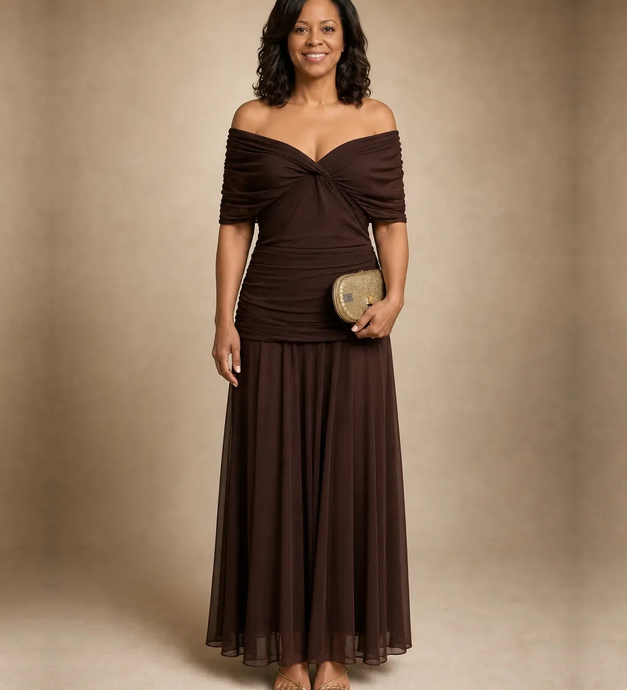 Tamara | Elegantti ruskea mekko
