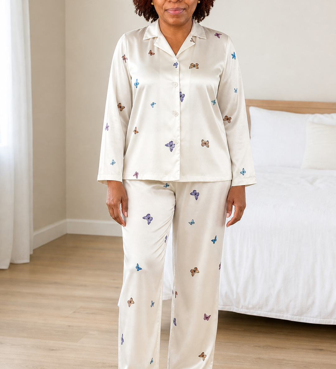 Celeste | Pitsireunainen pyjamasetti