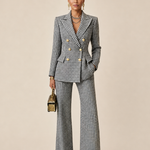 Karen | Tyylikäs ruudullinen kaksiosainen tweed-asu