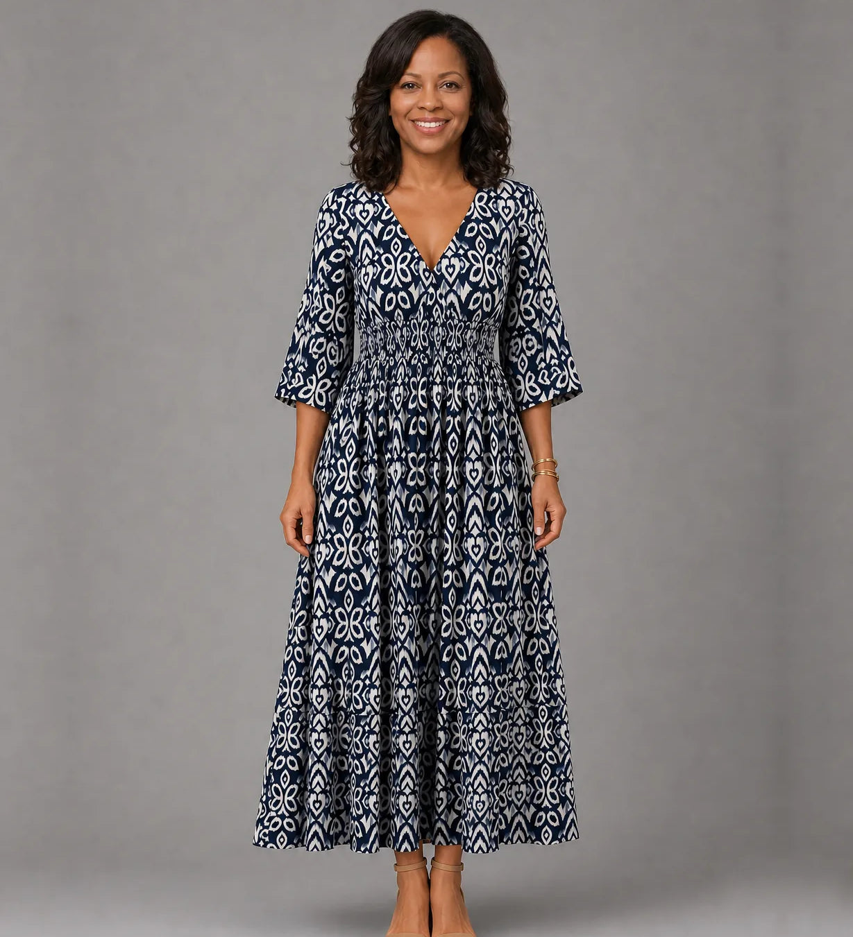 Althea | Boheemi laskeutuva midimekko