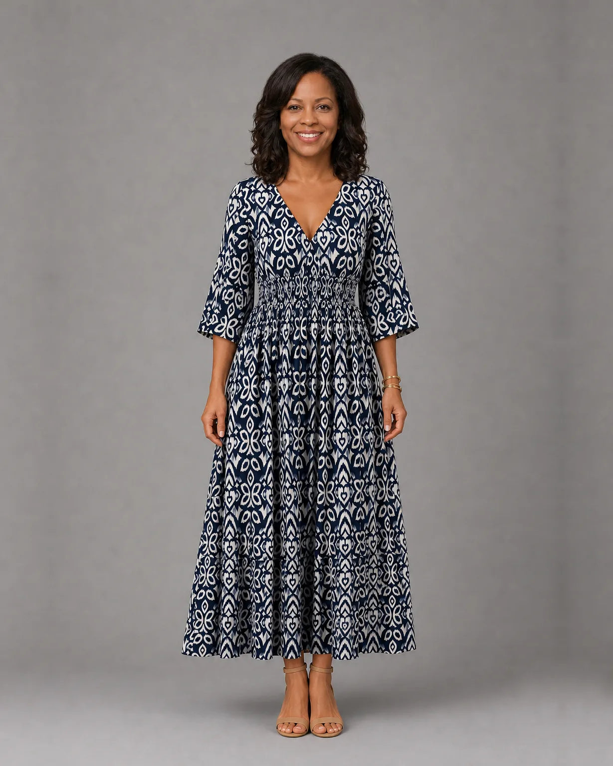 Althea | Boheemi laskeutuva midimekko
