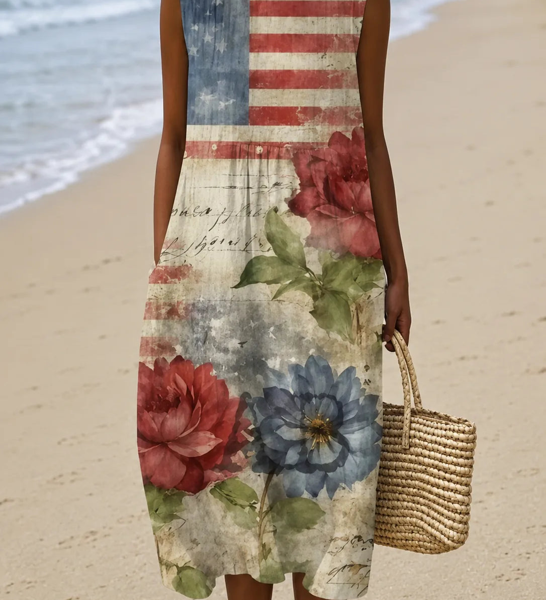 Eleanor | Hihaton kuviollinen midimekko