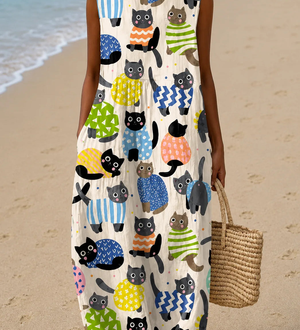Paige | Hihaton kuviollinen midimekko