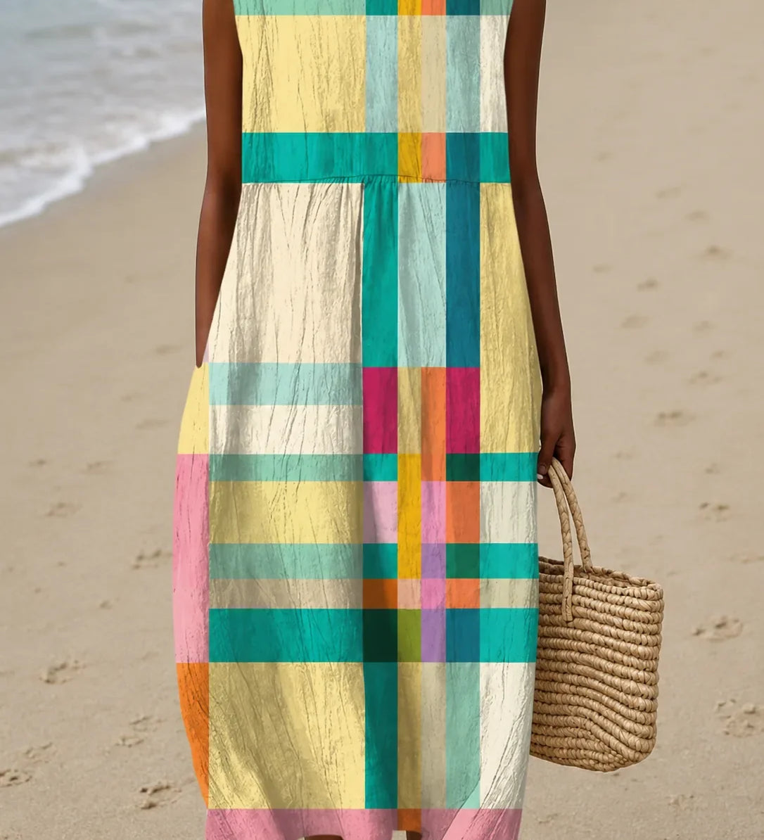 Samantha | Hihaton kuviollinen midimekko