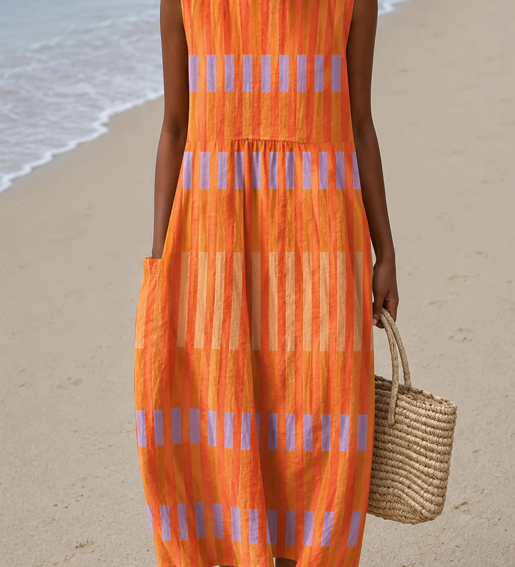 Allison | Hihaton kuviollinen midimekko