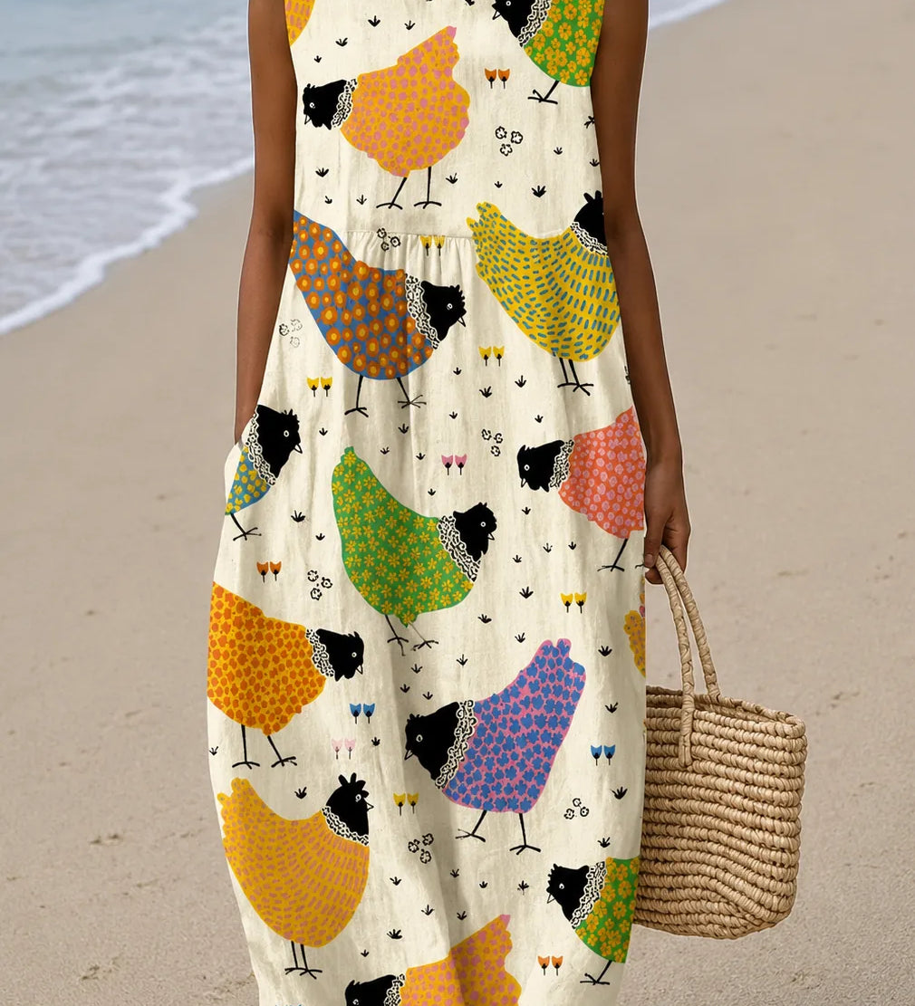Megan | Hihaton kuviollinen midimekko