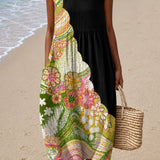 Lauren | Hihaton kuviollinen midimekko