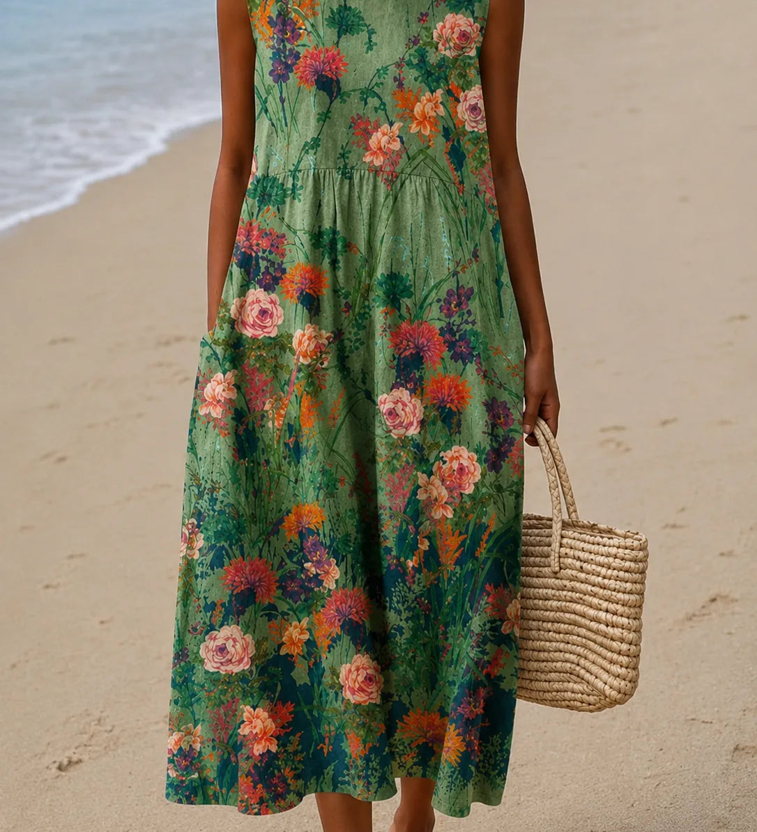 Savannah | Hihaton kuviollinen midimekko