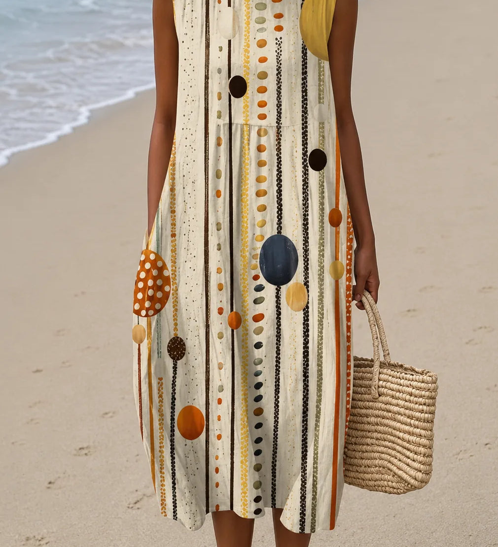 Hazel | Hihaton kuviollinen midimekko