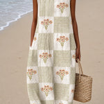 Elena | Hihaton kuviollinen midimekko
