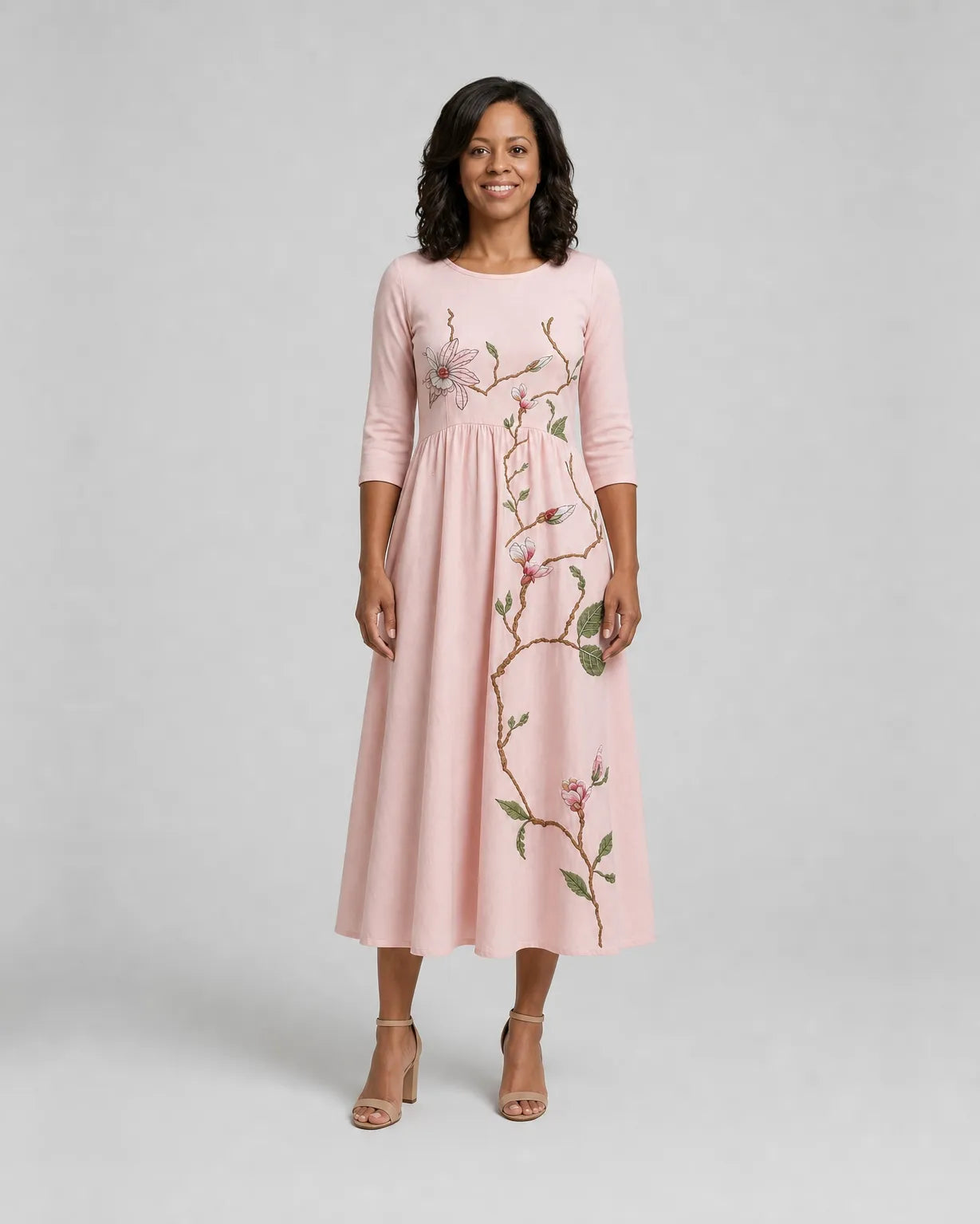 Kesse | Vaaleanpunainen magnoliamidimekko