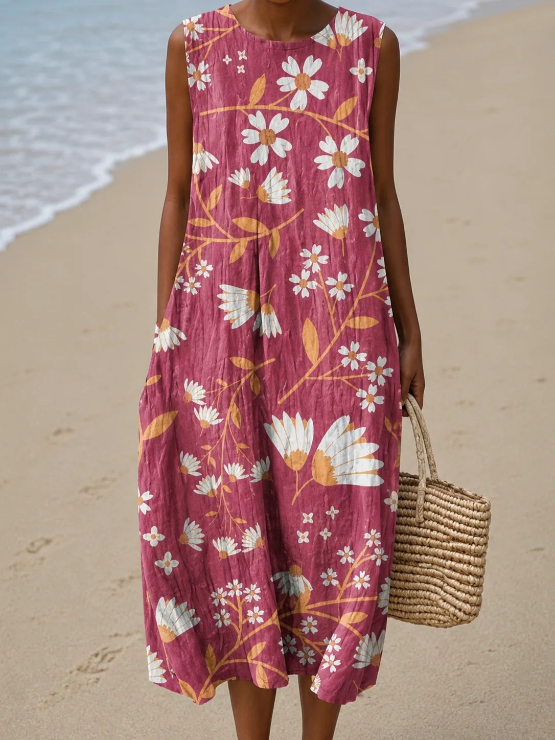 Charlotte | Hihaton kuviollinen midimekko
