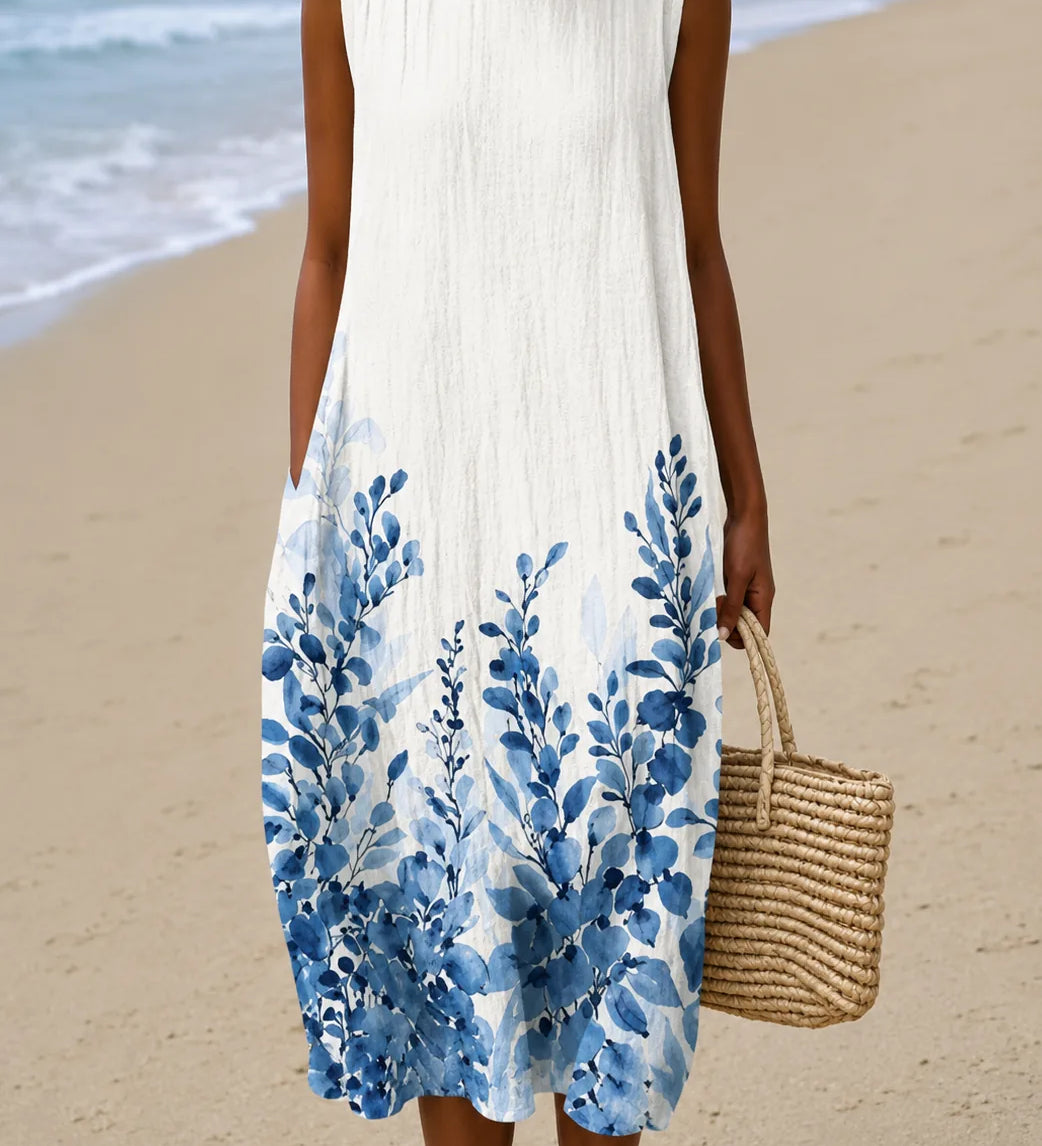 Lucy | Hihaton kuviollinen midimekko