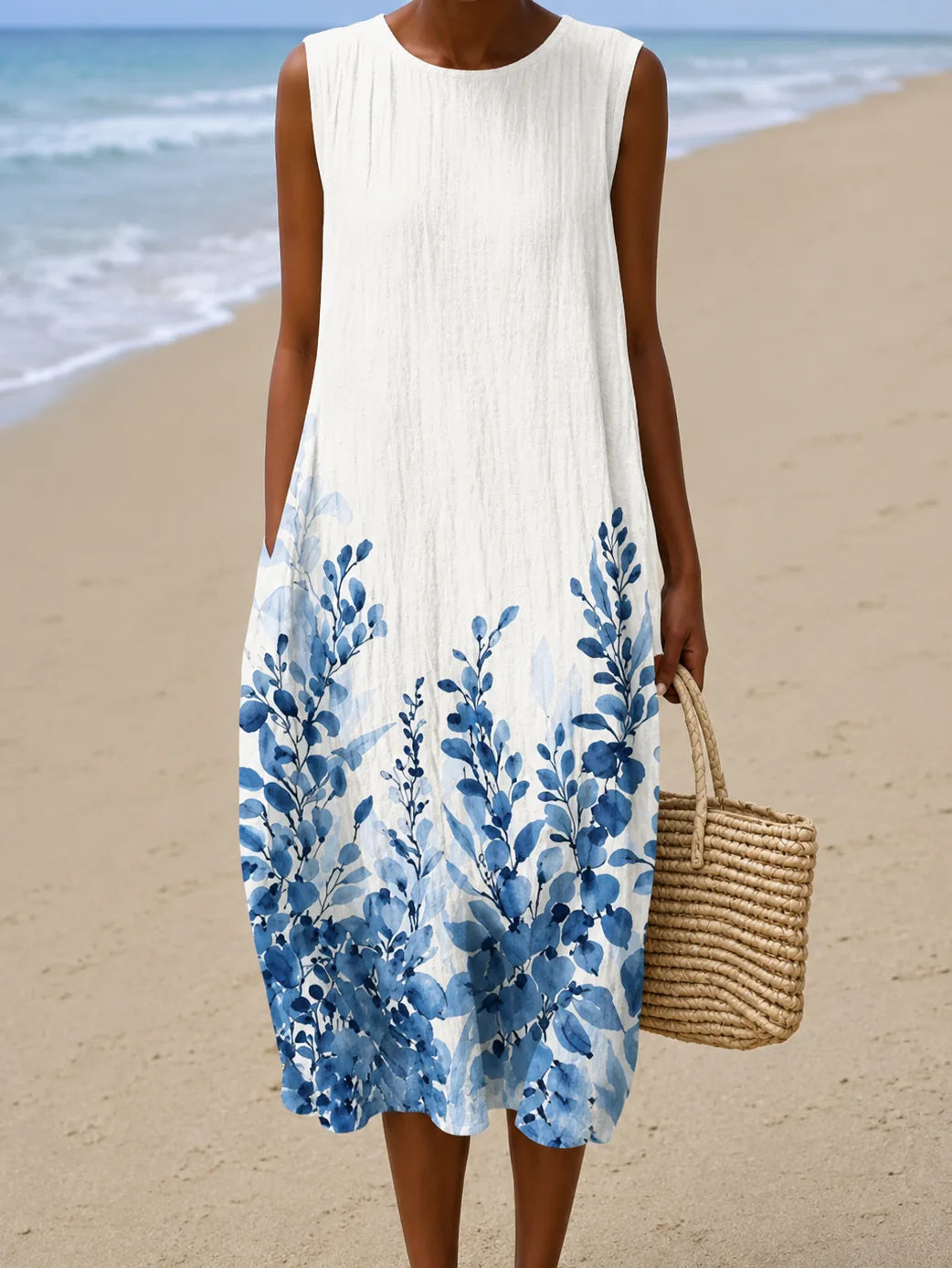 Lucy | Hihaton kuviollinen midimekko