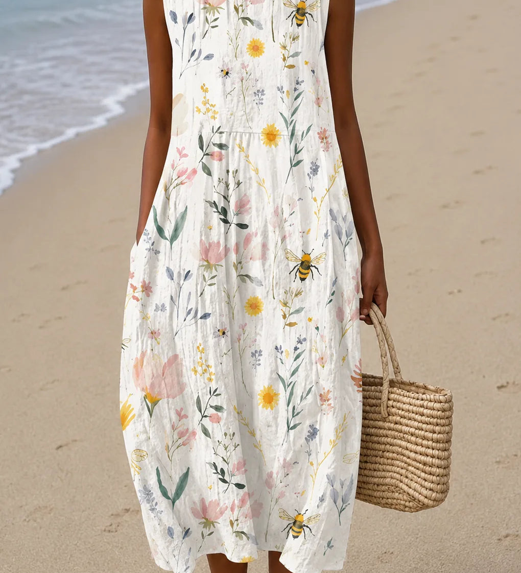 Hailey | Hihaton kuviollinen midimekko