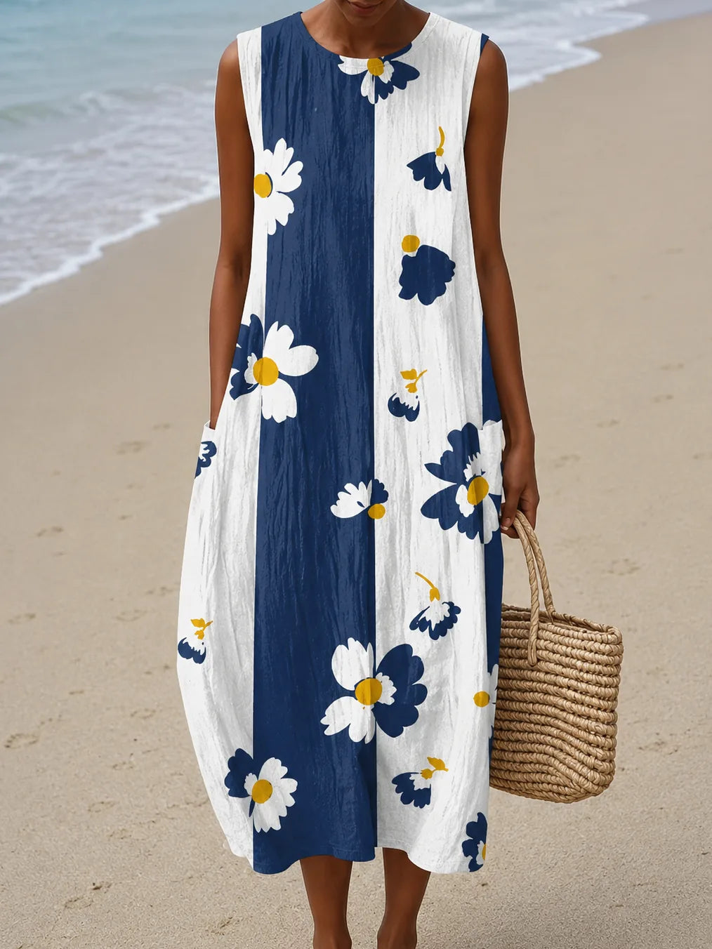 Nora | Hihaton kuviollinen midimekko