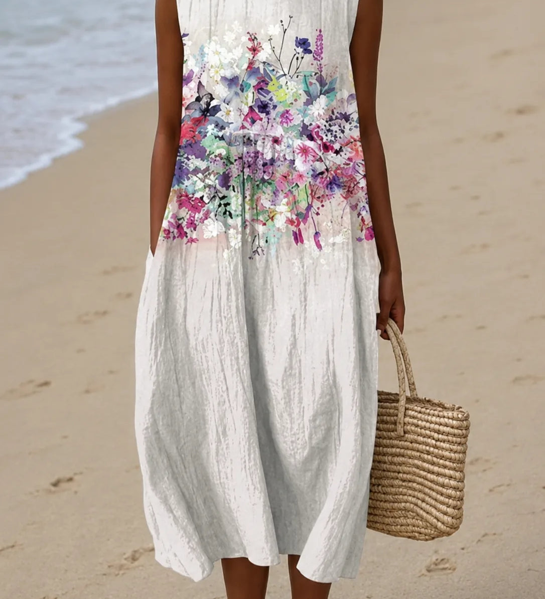 Penelope | Hihaton kuviollinen midimekko
