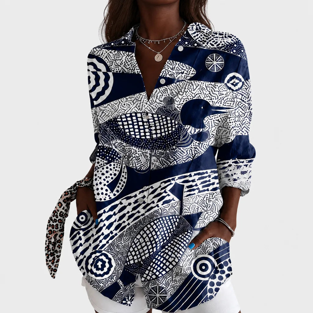 Nzinga | Rannikon mosaiikkiprinttipusero