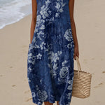 Sadie | Hihaton kuviollinen rantamidimekko