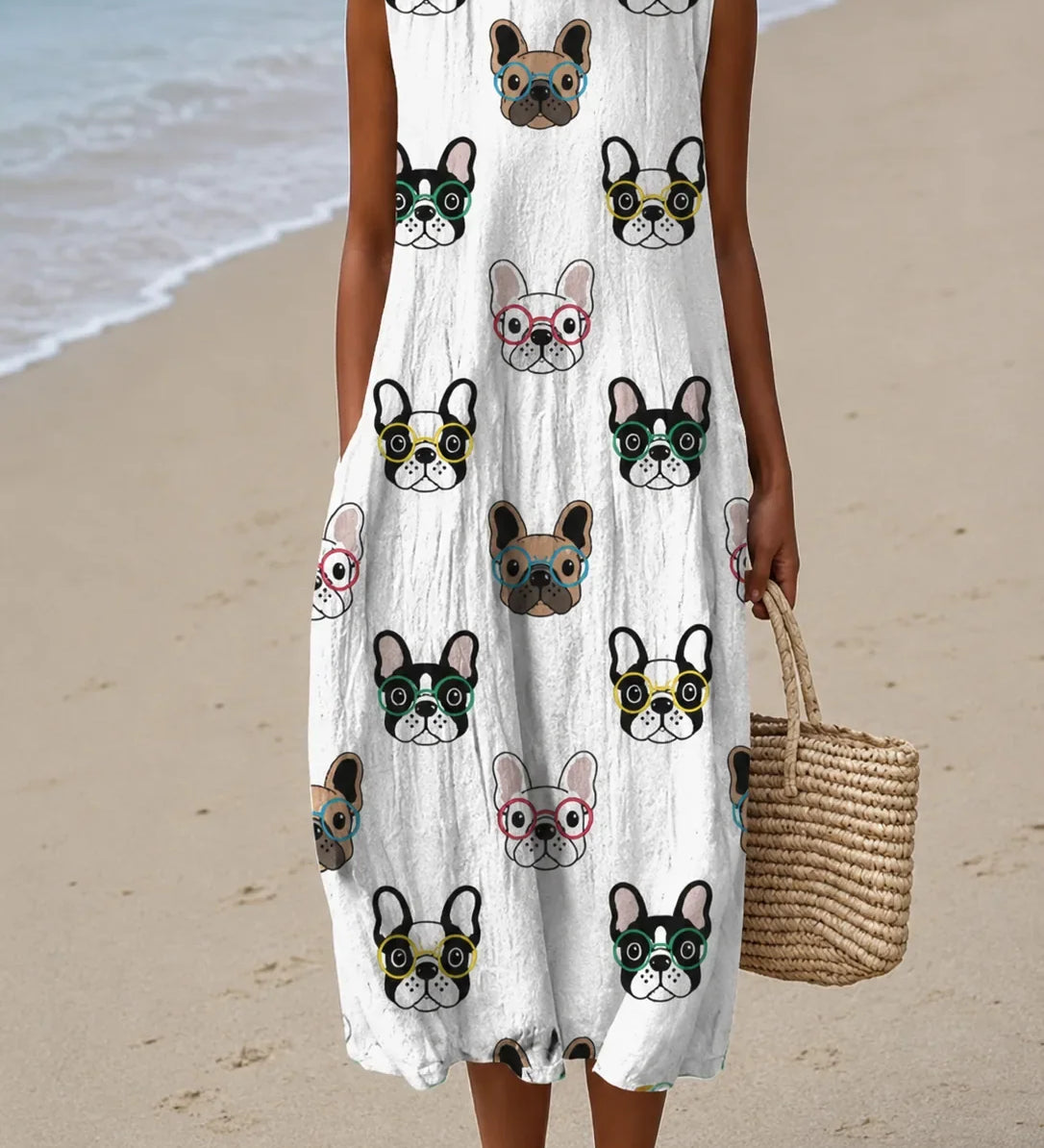 Brooklyn | Hihaton kuviollinen midimekko