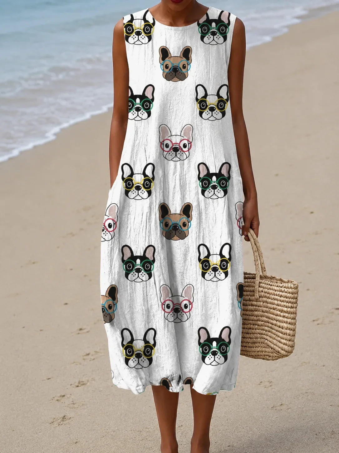 Brooklyn | Hihaton kuviollinen midimekko