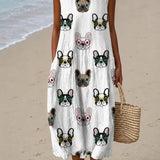 Brooklyn | Hihaton kuviollinen midimekko