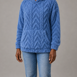 Maggie | Pintakuvioitu fleece-huppareitakki