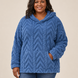 Maggie | Pintakuvioitu fleece-huppareitakki