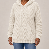 Maggie | Pintakuvioitu fleece-huppareitakki
